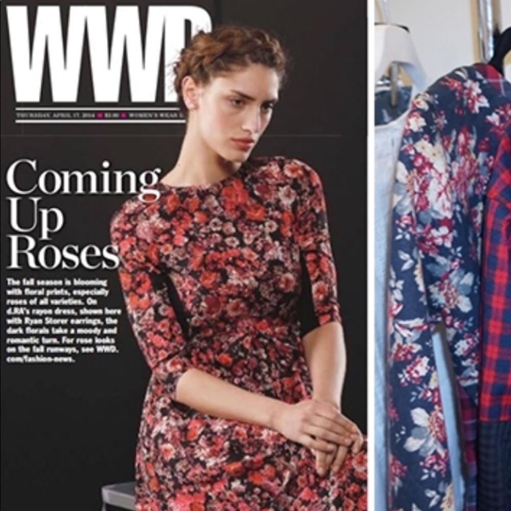 D.ra roses midi dress Anthropologie dRa